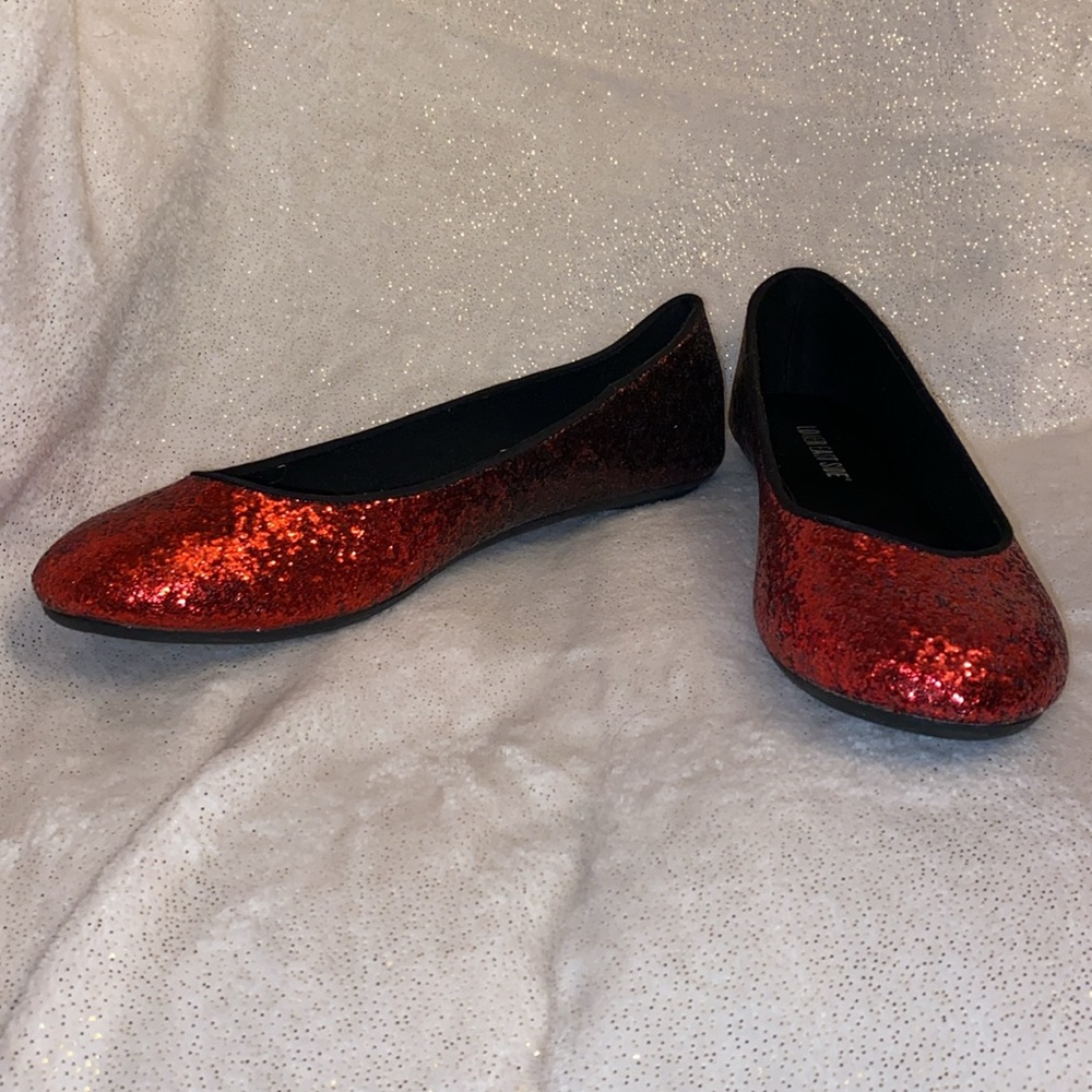 Ruby Red Ombré Ballet Flats NWT - Picture 2 of 5